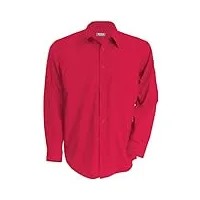 kariban jofrey > chemise manches longues - classic red, 6xl, homme