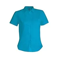 kariban judith > chemise manches courtes femme - bright turquoise, xxl, femme