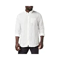 gant the linen shirt reg bd chemise casual, blanc (white 110), large homme