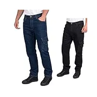 lee cooper workwear sécurité carpenter jeans en denim extensible travail pantalon, bleu, taille 36"grande taille 31" leg lcpnt239_libl2_36