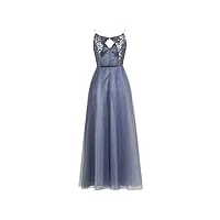 vera mont 0105/4990 robe de soirée, bleu (gray blue 8135), 38 (taille fabricant: 36) femme