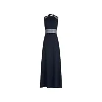 vera mont 0104/4825 robe de soirée, bleu (night sky 8541), 38 (taille fabricant: 36) femme