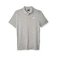 nike m nsw ce polo matchup pq chemise polo homme dk grey heather/(white) fr: m (taille fabricant: m)