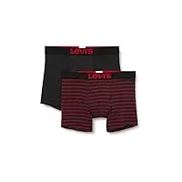 levi's boxer sous-vêtement, rouge/noir, xl (lot de 2) homme