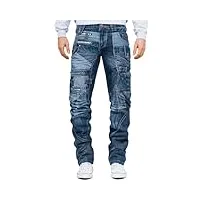 kosmo lupo pour hommes jeans km001 bleu w34/l34