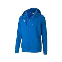 puma teamgoal 23 casuals hooded jacket pull homme, electric blue lemonade, s