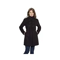 coline - manteau femme élégant - couleur : noir - taille : l