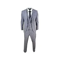 costume gris 3 pièces homme coupe ajustée chic formelle style années 20 gatsby vintage