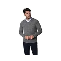 1stamerican made in italy pull-over 100% cashmere col v pour homme à manches longues