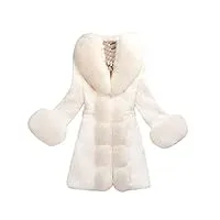 susenstone manteau femme fourrure grand taille hiver chaud Épais manche longues élégant vintage pas cher a la mode polaire hoodies veste
