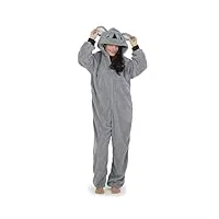 citycomfort combinaison pyjama femme, grenouillère femme pyjama onesie tout en un en polaire s-xl (koala gris, m)