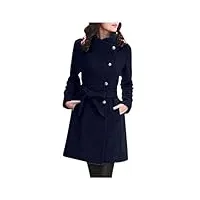 susenstone manteau femme grand taille hiver chaud long elegant trench coat manche longues mode pas cher veste fille en laine duffle coat avec ceintures