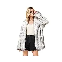 susenstone manteau femme fourrure grand taille avec capuche hiver chaud elegant manche longues mode pas cher cardigan fille veste fausse fourrure