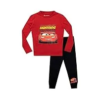 disney cars pyjama | ensembles de pyjama garçon flash mcqueen | bien ajusté pyjama pour enfants - rouge - 4-5 ans