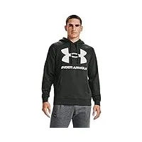 under armour sweat à capuche rival fleece big logo sweatshirt homme baroque green// onyx white (310) fr: s (taille fabricant: sm)