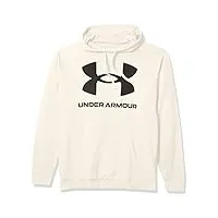under armour sweat à capuche rival fleece big logo sweatshirt homme onyx white// black (112) fr: 2xl (taille fabricant: xxl)