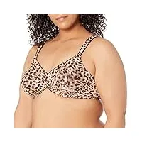 wacoal womens awareness full figure underwire bra, leopard, 36ddd