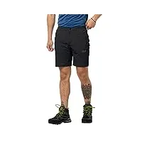 jack wolfskin homme trail men shorts, noir, fr : xl (taille fabricant 54) eu