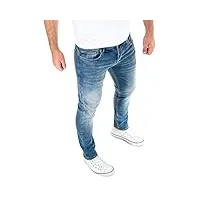 wotega - jean pour homme alistar - jean slim fit bleu - pantalon homme avec stretch, bleu (insignia blue 194028), w33/l30