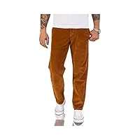 rock creek pantalon chino en velours côtelé pour homme rc-2156, orange, 29w x 30l