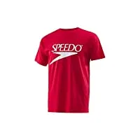speedo t- shirt short sleeve crew neck vintage maillot dermoprotecteur, rouge, xs femme