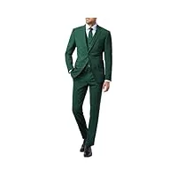 costume 3 pièces homme vert