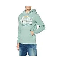 superdry vl tri hood pull-over, smoke green marl, m homme
