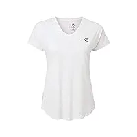 dare 2b t-shirt technique defy léger et respirant avec propriété de séchage rapide t-shirts/polos/vests femme white fr: l (taille fabricant: 14)