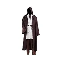 nuwind jedi costume pour homme tunique médiévale À capuche cape déguisement de halloween cosplay tenue pour adultes (multicolore, xxxl)