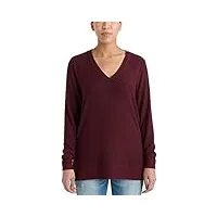 lucky brand ladies' v-neck tunic long sleeves pullover (xxl, wine)