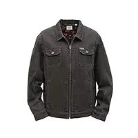 oxbow m1justy veste zippée homme carbone fr: l (taille fabricant: l)
