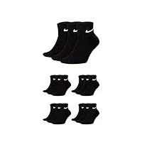 nike sx7677 chaussettes de sport courtes pour homme et femme blanc/noir taille 34/36/38/40/42/44/46/48 50 taille des chaussettes : 42-46 couleur des chaussettes : 15 paires noir