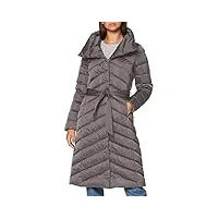geox w chloo manteau-duvet femme, gris (cloudy grey), 44
