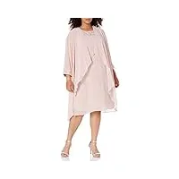 s.l. fashions robe en mousseline de soie pour femme avec col en perles - rose - 18w