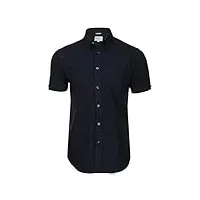 ben sherman - chemise décontractée - col boutonné - manches courtes - homme (dark navy (embroidered pocket logo)) xl