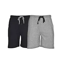 hanes men's 2 pack jersey cotton knit tagless sleep & lounge drawstring shorts