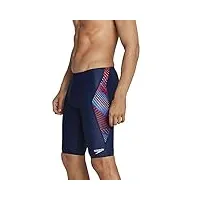 speedo swimsuit jammer powerflex printed team colors slips de bain, code rouge/blanc/bleu, 44 homme