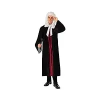 costume de juge noir pour adultes avec cravate au cou, taille xl (1 pièce) – design élégant, parfait pour les fêtes sur le thème de la cour, les événements juridiques, la journée mondiale du livre, le