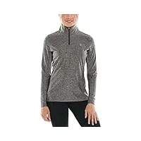 coolibar upf 50+ devi fitness pull-over pour femme - gris - taille s