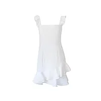 bcbgeneration cktl ruffle fitted mini dress robe de cocktail, blanc (optic white), 38 femme