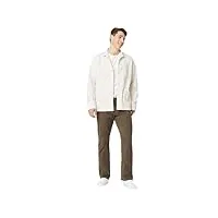 mavi pantalon traditionnel mat pour homme, taille moyenne, coupe droite - marron - 38w x 30l