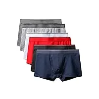 sous-vêtements pour hommes mode sexy coton hommes s plus la taille boxer shorts homme slip homme culotte grande (pack de 6) stely e-6pcs_a2470_mix_f66_8xl
