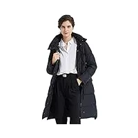orolay veste d'hiver manteau à capuche pour femme en duvet garde au chaud et à la mode le noir xxl