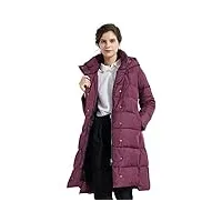 orolay veste d'hiver manteau à capuche pour femme en duvet garde au chaud et à la mode rouge foncé xl
