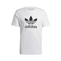 adidas originals t- shirt trèfle chemise, blanc/noir, taille l homme