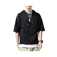 kenaijing t-shirt homme, sweat à capuche homme sweatshirt pour homme (noir, m (poids 45-50kg-hauteur 160-165cm))