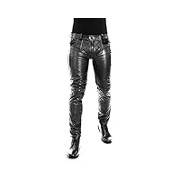 bockle® 1 gay-zip pantalon en cuir jeans jean full zipper zip, size: 30w / 32l