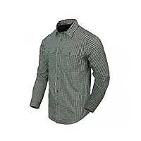 helikon-tex homme covert concealed carry chemise savage green checkered taille l