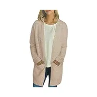 avid long sleeved soft knit cardigan sweater lightweight with pockets, costco, small