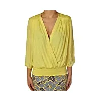 patrizia pepe top blouse avec croisement 2c0811/a513-blusa-y231jaune - jaune - 40